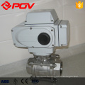 gas 1000wog 3pc electric clamp motorized ball valve ac110v